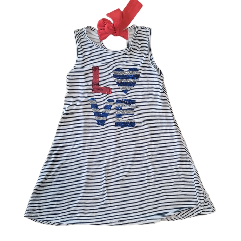 Btween 4th of July independence day July 4th tank top dress size 7.